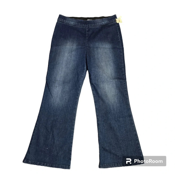 West Of Melrose Denim - West of Melrose Wide Leg Denim Pants Size: XL